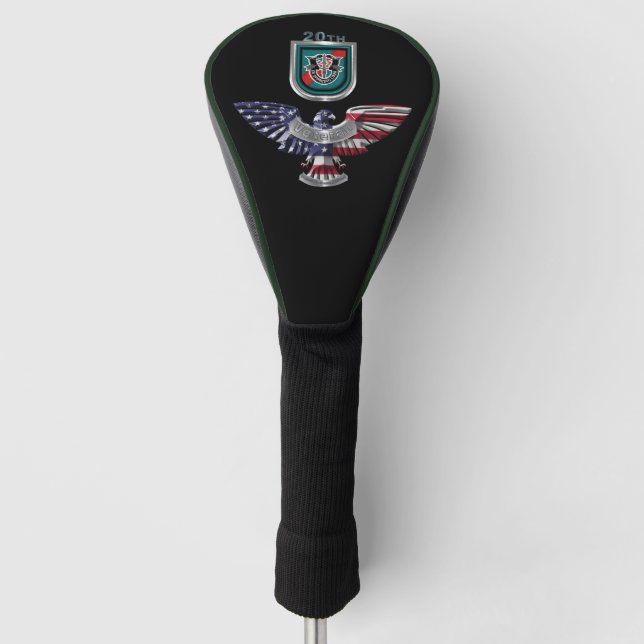 20. Special Forces Group (Im Flugzeug) Veteran Golf Headcover (Vorderseite)