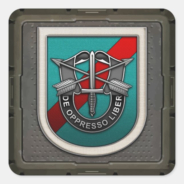 20. Special Forces Group Quadratischer Aufkleber (Vorderseite)
