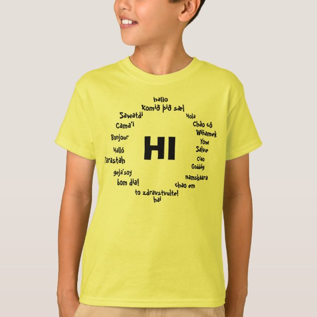 20 Sprachen T-Shirt (Vorderseite)