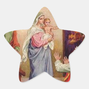 20 Sterne Aufkleber Maria und Jesus