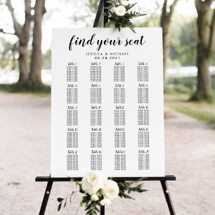 20 Tabelle Große Hochzeitgastsitzkarte Poster
