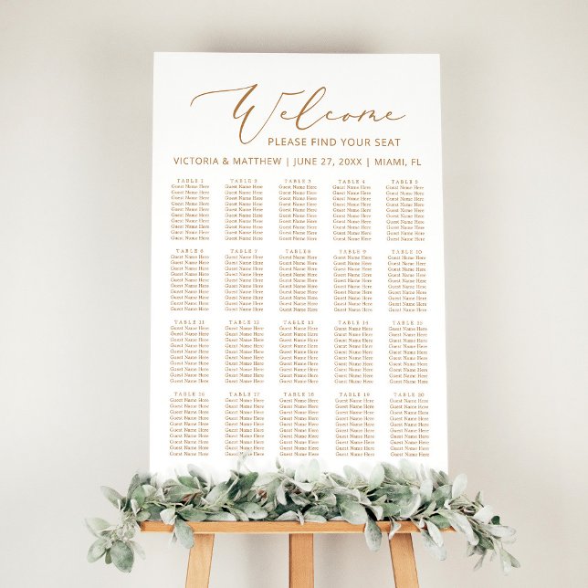 20 Tabelle Minimalistische Hochzeitskarte Poster (Von Creator hochgeladen)