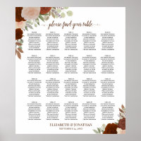 20 Tabelle Rustikale Rose Herbst Hochzeitstabelle