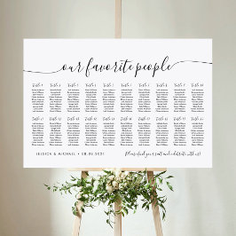 20 Tisch Elegant unsere Lieblings-Sitzkarte Poster