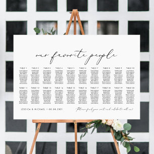 20 Tische: Der Sitzplan Unserer Lieblingsleute Poster