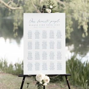 20 Tische Unser Lieblings-Personen-Sitzplan Poster