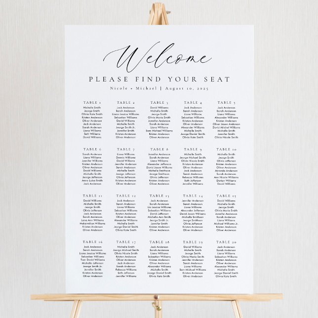 20 Tische Willkommen Sitzplan Poster (Von Creator hochgeladen)