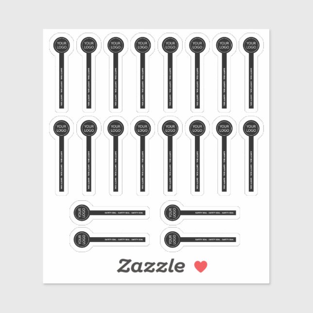 20 Transparente Siegel für die Sicherheit von Lipp Aufkleber (Blatt)