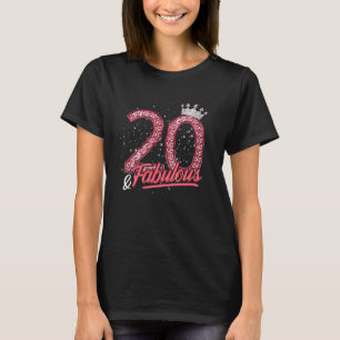 20 und fabelhafte 20. Geburtstag Frauen Mädchen Di T-Shirt