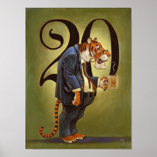 20. Wiedersehen Tiger Print Poster (Vorne)