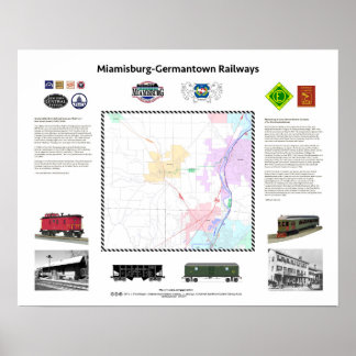 20"x16", Ohio Railways: Miamisburg/Germantown v1d1 Poster