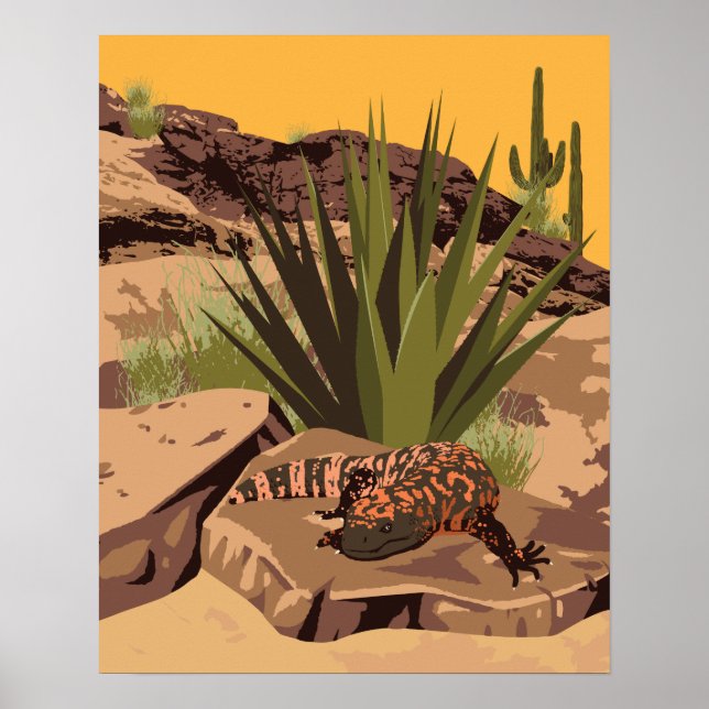 20"x16" Südwest Gila Monster Poster (Vorne)