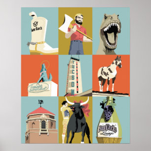 20" x16" Tucson Oddities Poster