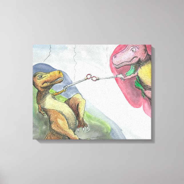 20"x16"x1.5" Starke Leinwand "Erstellung von T-Rex (Vorderseite)