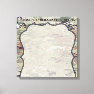 20"x20" Signature Leinwand Army OCP Camouflage Uni
