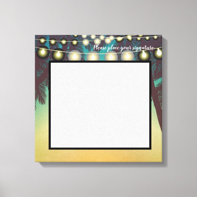 20"x20" Signature Leinwand Beach Sunset Palm Trees (Vorderseite)