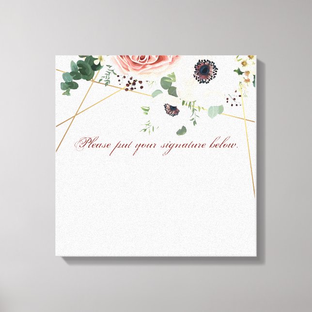 20"x20" Signature Leinwand Geometric Garden Rose (Vorderseite)