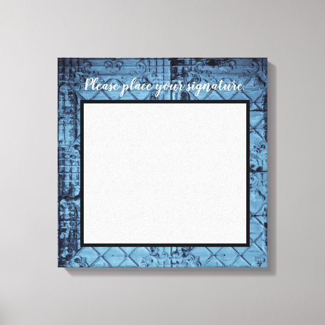 20"x20" Signature-Leinwand Rustikale Zinndeckelobe Leinwanddruck (Vorderseite)