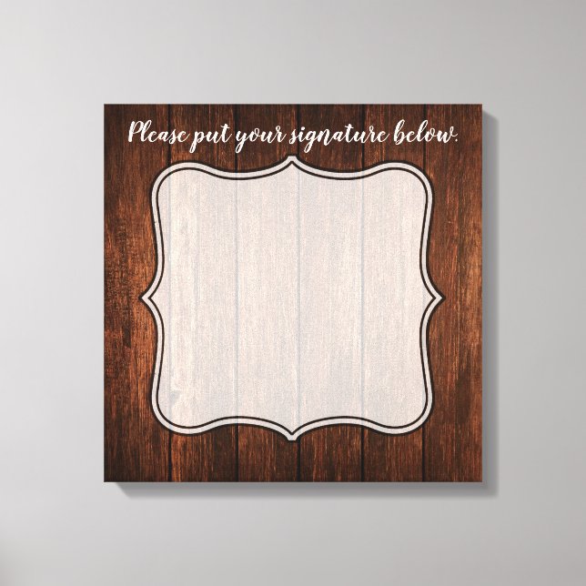 20"x20" Signature Leinwand Stallholz Land Rustikal (Vorderseite)