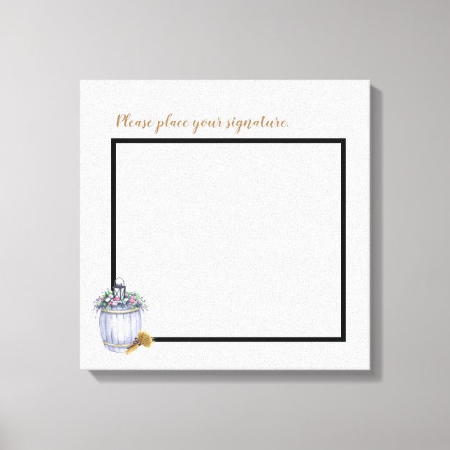 20"x20" Signature Leinwand Summer Country Wedding  (Vorderseite)