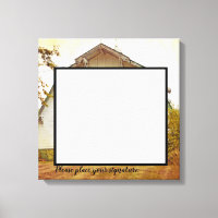 20"x20" Signature Leinwand Sunset Barn Country Rus