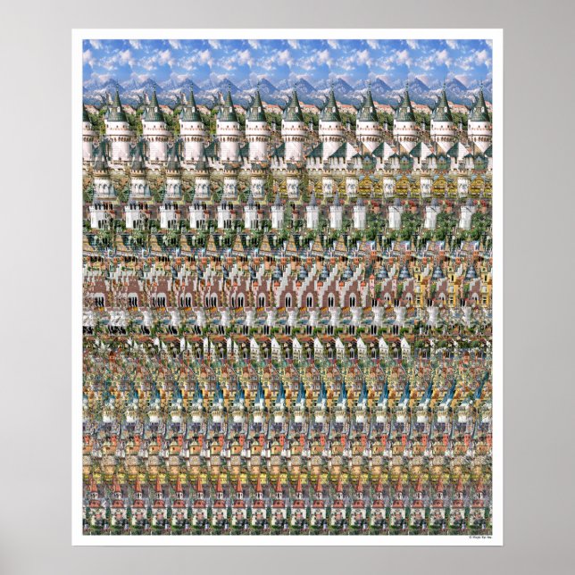 20"x24" "Schloss Neuschwantstein" 3D-Poster Poster (Vorne)