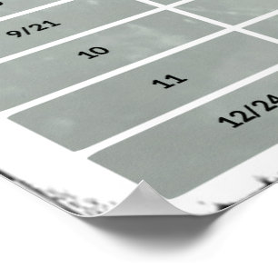 20" x 10", schroffes Gitarren-Abstand-Plakat Poster