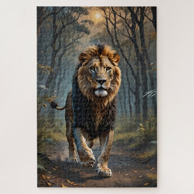20" x 30" "Löwe im Wald", 1014 Stück, Puzzle (Vertikal)
