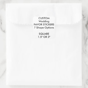 20 x Custom Wedding Gefallen Stickers - SQUARE