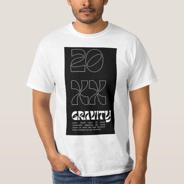 20 XX GRAVITY B&W DISIGN ON T - Shirt (Vorderseite)