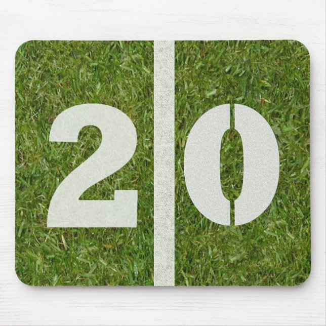 20 Yard-Line-Fußballplatz Mousepad (Vorne)
