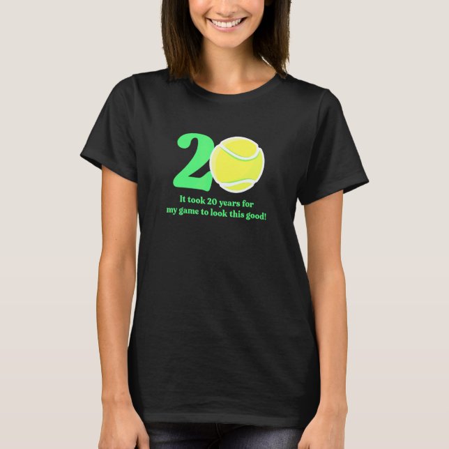 20 Year Old Tennis Player 2002 20th Birthday T-Shirt (Vorderseite)