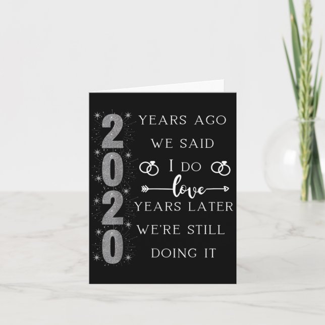 20 Year Wedding Anniversary. We Said I Do. We're S Karte (Vorderseite)