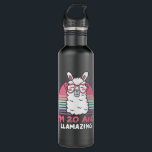 20 Years Old Bday Llamazing 20th Birthday Llama Edelstahlflasche<br><div class="desc">Retro Vintage Style Birthday Gift Design Perfect To Pair With Shorts,  Leggings Or Jeans For A Casual Yet Trendy Look. Humorous Funny Humor Birthday Gift Outfit For Family Member,  Loved One Or Yourself. Matches Loads Of Clothes. GET YOURS TODAY!</div>