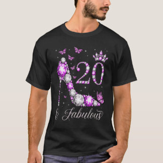 20 Years Old & Fabulous 20th Birthday High Heel Bu T-Shirt