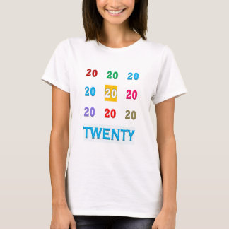 20. Zwanzigster Jahrestags-ELEGANTES GIF des T-Shirt
