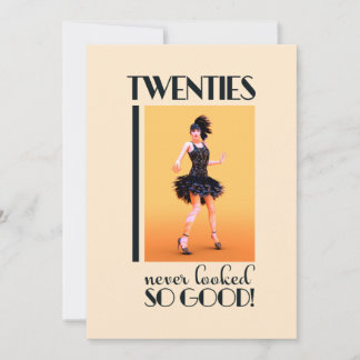 20er Jahre Vintage Anwendung Einladung