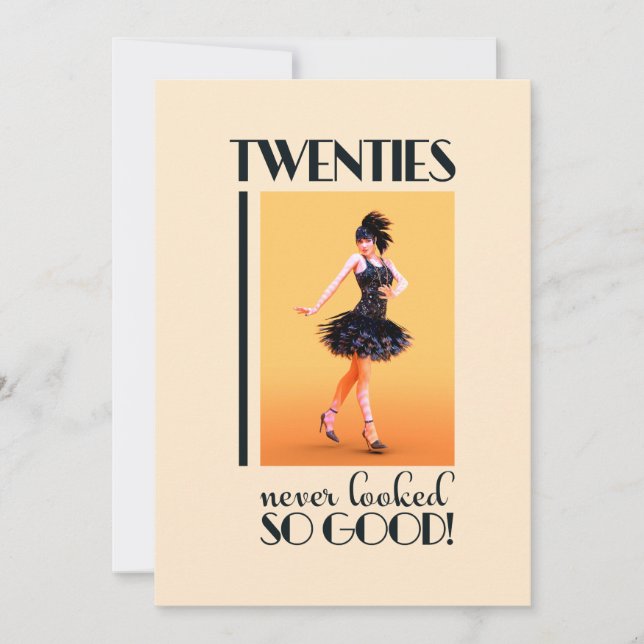 20er Jahre Vintage Anwendung Einladung (Vorderseite)