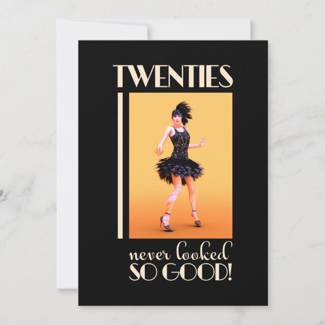 20er Jahre Vintage Anwendung Einladung (Vorderseite)