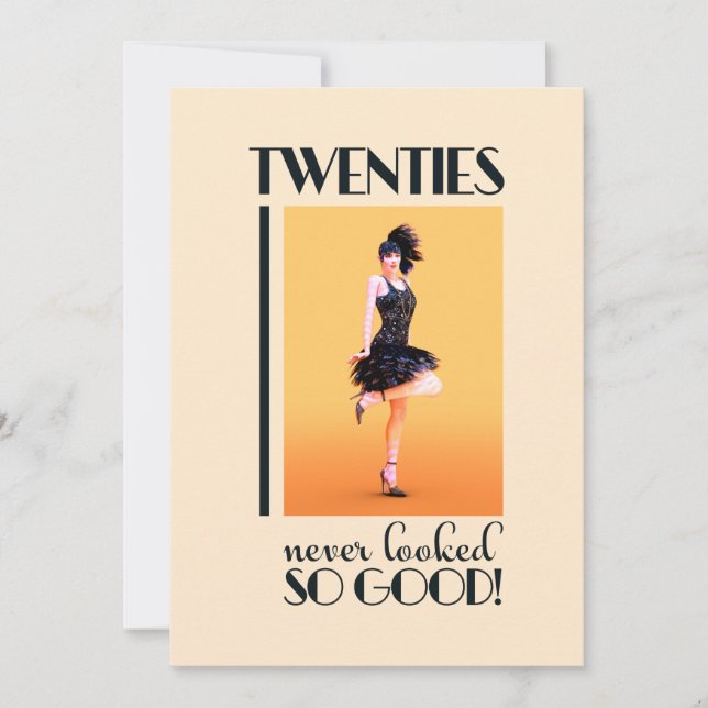 20er Jahre Vintage Anwendung Einladung (Vorderseite)