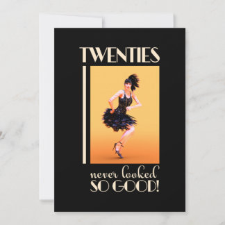 20er Jahre Vintage Anwendung Einladung