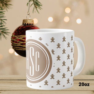 20oz Big Monogram Gingerbread Man Jumbo-Tasse