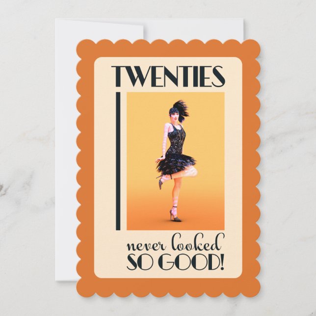 20s Birthday Vintage Custom Einladung (Vorderseite)