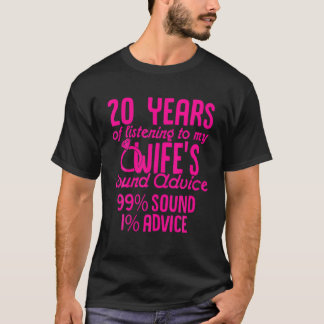 20th 20 Year Wedding Anniversary Listen Husband Wi T-Shirt