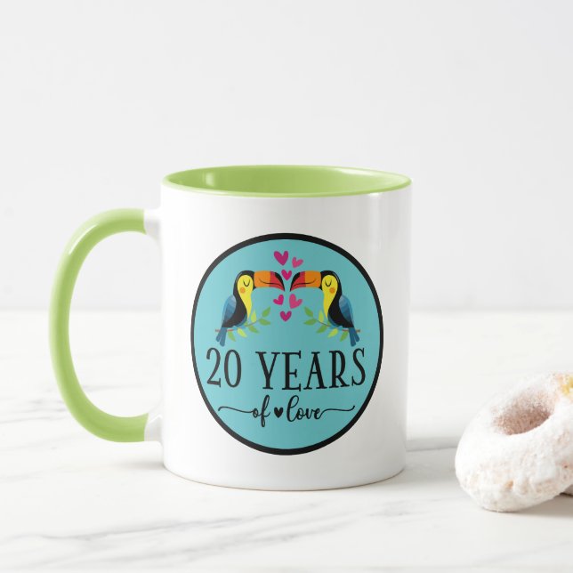 20th Anniversary 20 Years Together Tasse (Mit Donut)
