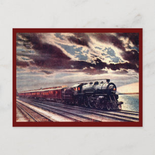 20th Century Limited verlässt Chicago 1909 Vintage Postkarte