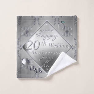 20th Platinum-Smaragd-Jubiläums-Badehandtuch-Set Badhandtuch Set