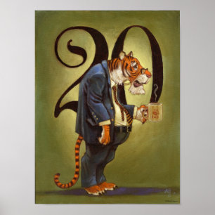 20th Reunion Tiger Print Poster