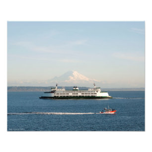 20X16 Rainier aus Puget Sound Fotodruck