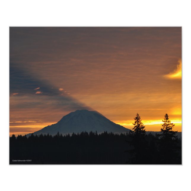 20X16 Rainier und Schatten Fotodruck (Vorne)